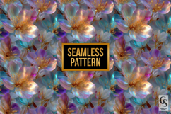 Iridescent Flowers Pattern Digital Paper Product Image 2