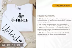 Be Fierce SVG - Motivational Sleeve T-Shirt Design Product Image 2