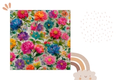 Vintage Pillow Design, Vintage Flowers Pillow Case Product Image 2