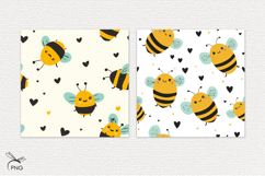 Bees digital paper, background clipart Product Image 2