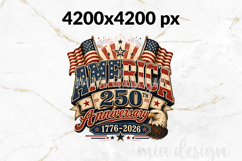 America 250th Anniversary PNG, 1776-2026 Eagle Sublimation Product Image 2