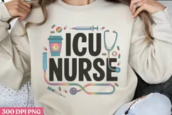 ICU nurse PNG, Nurse Sublimation PNG Product Image 1