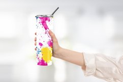 Colorful abstract splashes tumbler wrap sublimation design Product Image 2