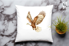 Soaring Bald Eagle Illustration Clipart Sublimation PNG Product Image 2