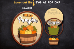 Hello Pumpkin SVG laser cut files for Glowforge Product Image 2