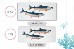 Fish Mug, Fishing Mug Design, Nature Mug Template Product Image 2
