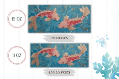 Koi Fish Mug Wrap, Sea Coffee Mug, Ocean Mug Sublimation Product Image 2