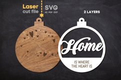 Home Christmas Tree Toy SVG laser cut file for Glowforge Product Image 2