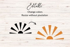 Sunrise With Rays SVG Product Image 2