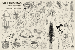 Christmas Doodle Elements Svg Png Eps Product Image 2
