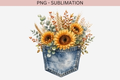 Autumn denim pocket png design for T-shirts Product Image 2