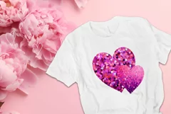 Love Hearts T-Shirt Design, Valentine's Day Illustrations Product Image 2