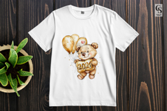 Cute Teddy Bear 2026 Balloons Clipart Sublimation PNG Product Image 2