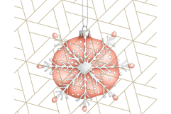 Vintage Christmas Ornaments and Presents PNG Holiday Clipart Product Image 2