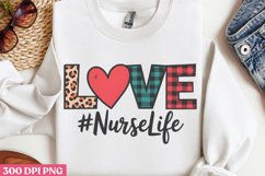 Love #NurseLife PNG, Valentine Nurse Sublimation P Product Image 3