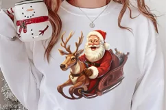 Christmas Sleigh Sublimation Clipart, Christmas PNG Product Image 2