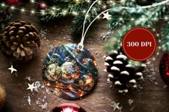 Christmas Balls Ornament PNG, Christmas Tree Ornament Product Image 2