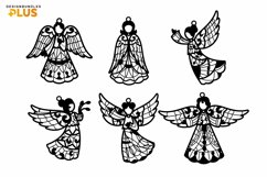 Angel Hanging Ornament, Laser Cutting File SVG Set Product Image 2