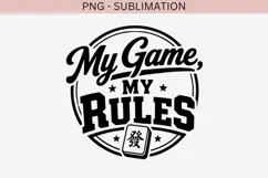 Mahjong quote png design for T-shirts Product Image 4