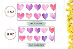 Love Mug Design, Purple Love Hearts Mug Sublimation Design Product Image 2