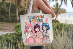 Happy Easter Bunny Cute Girl PNG Sublimation | Happy Easter Product Image 2