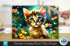 Baby Cat Cutting Board Sublimation Design Product Image 1