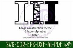 Construction Large I wall Letter 3 layer sign Product Image 2