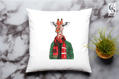 Christmas Giraffe Clipart Sublimation PNG Product Image 3