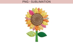 Patchwork sunflower png design for T-shirts Product Image 2