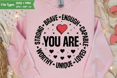 Self Love Valentine PNG Heart Christian | Valentine Quote Product Image 2