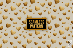 Golden Hearts Digital Paper Pattern Product Image 2