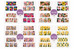 Cartoon Flowers Mug Designs, Tulips Mug Bundle Product Image 2