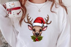 Christmas Reindeer Sublimation Clipart, Christmas SVG Product Image 2