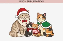 Cute Christmas cats png design for T-shirts Product Image 4