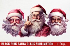Vintage Black Santa Claus Sublimation Clipart Product Image 1