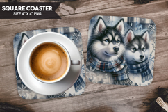 Holiday Themes Square Coaster Bundle, Festive Coaster PNG Product Image 3