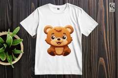 Cute Brown Bear Clipart Sublimation PNG Product Image 2