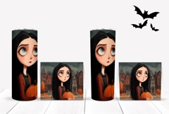 Spooky Halloween Tumbler, Cartoon Halloween Girl Tumbler Product Image 2