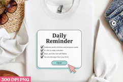 Daily Reminder PNG, Daily Reminder Sublimation PNG Product Image 3