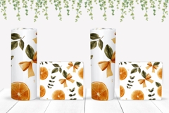 Watercolor Oranges Tumbler Design, Floral Tumbler Template Product Image 2