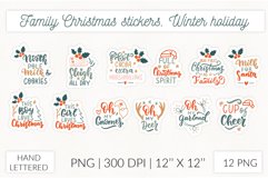 Family Christmas stickers. Christmas bundle stickers Product Image 1