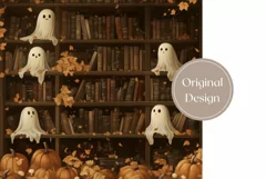 Cartoon Halloween Tumbler Wrap, Cute Ghosts Tumbler PNG Product Image 2