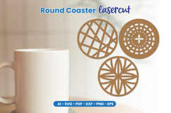 Round Coaster Laser Cut Product Image 1