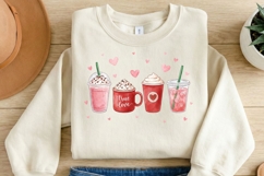 Valentine Coffee PNG, Cute Coffee Drinks Clipart, True Love Product Image 2