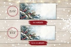 Watercolor Christmas Forest Mug, Winter Mug Design Product Image 2