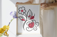 Elegant Floral Outline Embroidery Design File Product Image 2