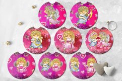 Valentine sublumation | 8 car coaster &amp; key chain designs Product Image 2