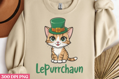 St Patricks Day Cat Sublimation Bundle PNG Product Image 8