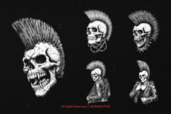 10 Bundle Dark Art Punk Rock Skull Mohawk Rebel Music Anarch Product Image 3