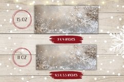 Snowflake Mug Wrap Design, Winter Mug Sublimation PNG Product Image 2